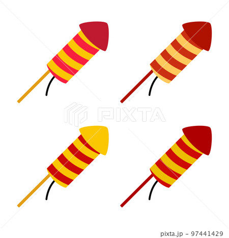 Firecracker in flat style isolated 97441429
