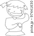 お金がなくて悲しい女の子のスケッチ 97441630