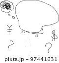 財布の中にお金がないアイコンイラスト 97441631
