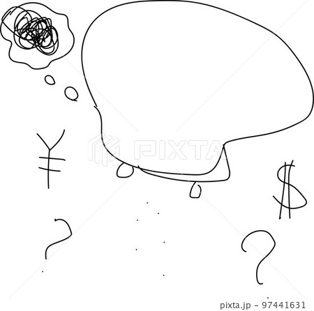 財布の中にお金がないアイコンイラスト 97441631
