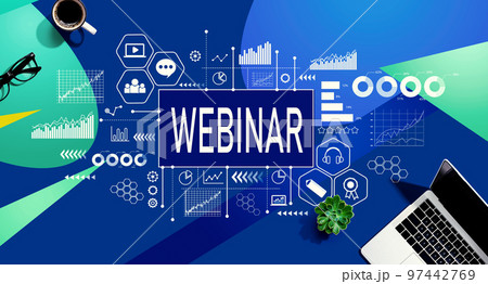 Webinar theme with laptop computer 97442769
