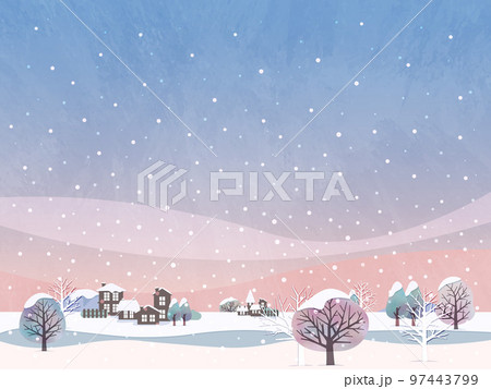 雪が降る背景イラスト 雪が降る背景イラスト 97443799