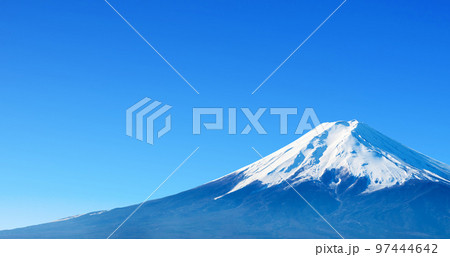 富士山と青空のイメージ風景 97444642