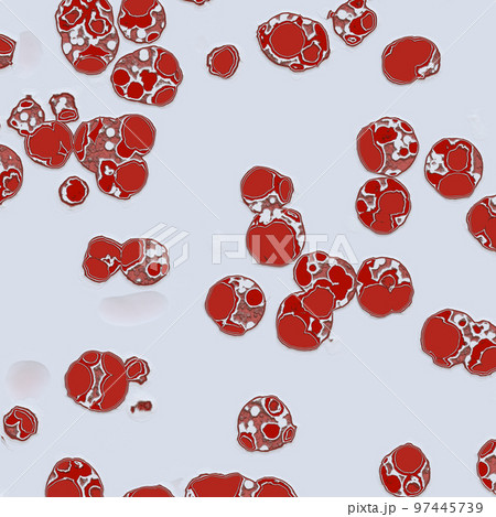 Abstract cell of virus or pathogenic bacterium illustration Abstract cell of virus or pathogenic bacterium illustration 97445739