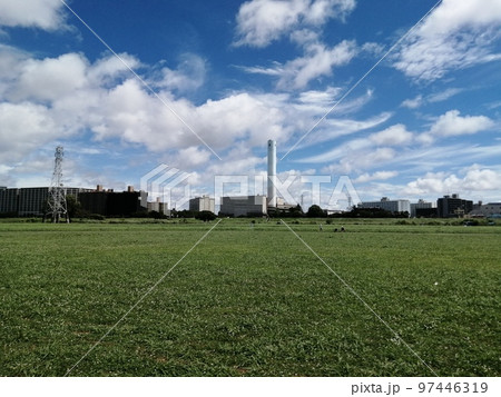 川崎市　多摩川河川敷　古市場　陸上トラック 97446319