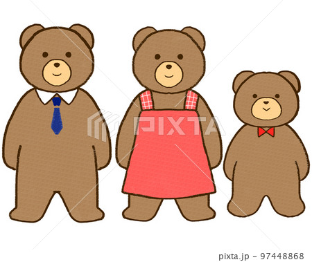 クマの家族イラストのイラスト素材 [97448868] - PIXTA