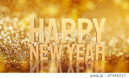 The gold happy new year on bokeh for holiday concept 3d rendering The gold happy new year on bokeh for holiday concept 3d rendering 97449217