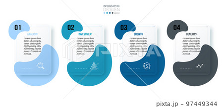 Infographic template business concept with step. 97449344