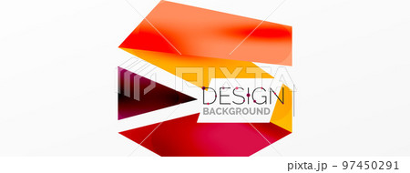 Background abstract overlapping shapes. Minimal composition vector illustration for wallpaper banner background or landing page Background abstract overlapping shapes. Minimal composition vector illustration for wallpaper banner background or landing page 97450291