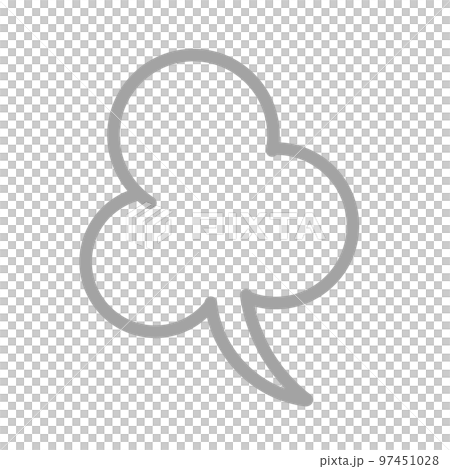 プンプンマークの線画　薄いグレー 97451028