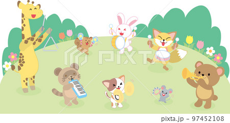 動物たちの音楽会_森の音楽会のイラスト素材 [97452108] - PIXTA