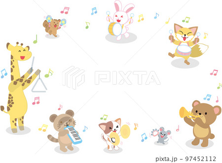 動物たちの音楽会_円陣_足元影あり 97452112