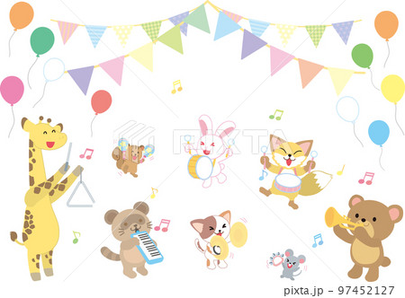動物たちの音楽会_ガーランド_風船入り 97452127