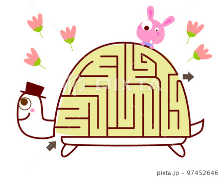 うさぎの迷路ゲーム・カメ 97452646