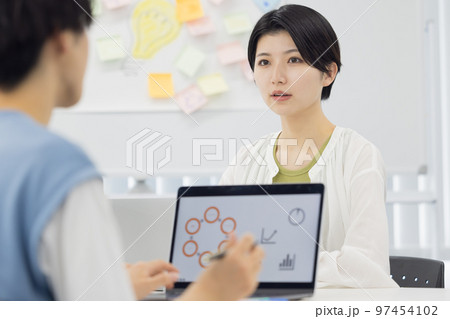 大学生 グループワークに取り組む学生 大学生 グループワークに取り組む学生 97454102