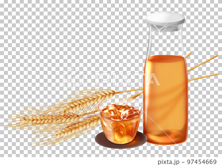 Barley tea and barley ear glass pitcher 97454669