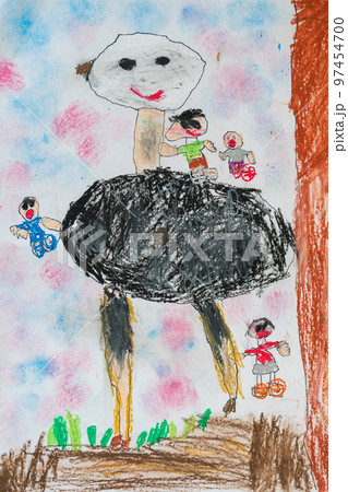 こどもの描いた絵 こどもの描いた絵 97454700