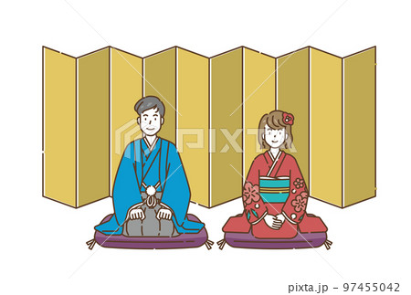 正月 着物 人物 正月 着物 人物 97455042