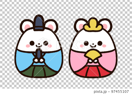 Cute polar bear dolls, Hina dolls and emperors 97455107