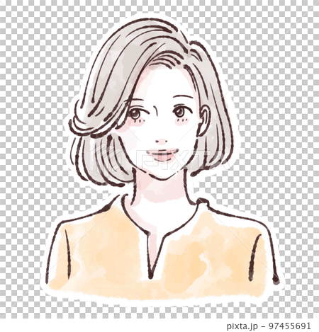 Female illustration material 97455691