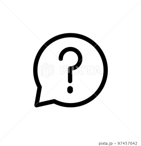 Question icon vector. Help icon in bubble vector design 97457042