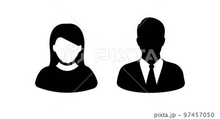 Businessman and women icon. vector design illustration. 97457050
