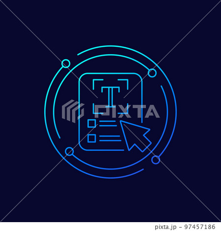 text scan line icon, vectorのイラスト素材 [97457186] - PIXTA