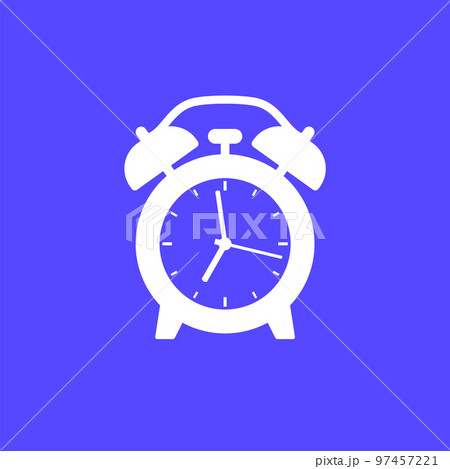 Alarm clock, wake up time vector icon Alarm clock, wake up time vector icon 97457221