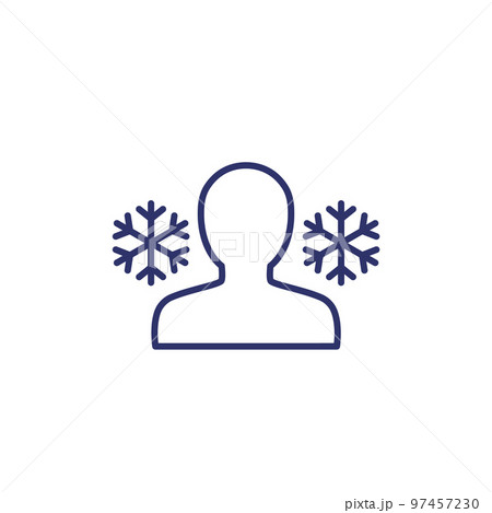 Cold, chill vector line icon Cold, chill vector line icon 97457230
