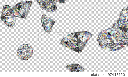 Shining diamonds dance in the air 97457350