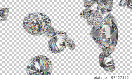 Shining diamonds dance in the air 97457355
