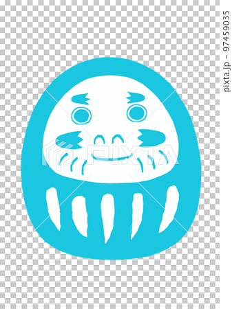 Daruma light blue roly-poly doll lucky charm Daruma light blue roly-poly doll lucky charm 97459035