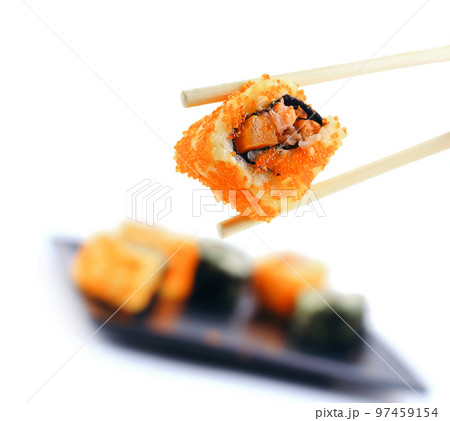 traditional Japanese sushi dish. photo with copy space 97459154