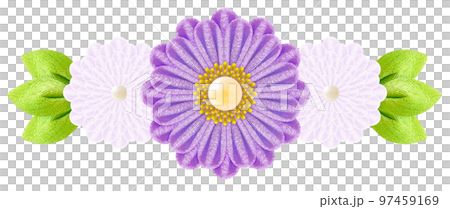 Decorative graphic of flowers made with Tsumami-zaiku Decorative graphic of flowers made with Tsumami-zaiku 97459169