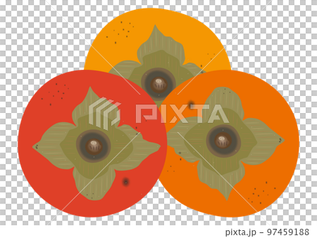 "Ripe Fuyu persimmon" 3 types "Ripe Fuyu persimmon" 3 types 97459188