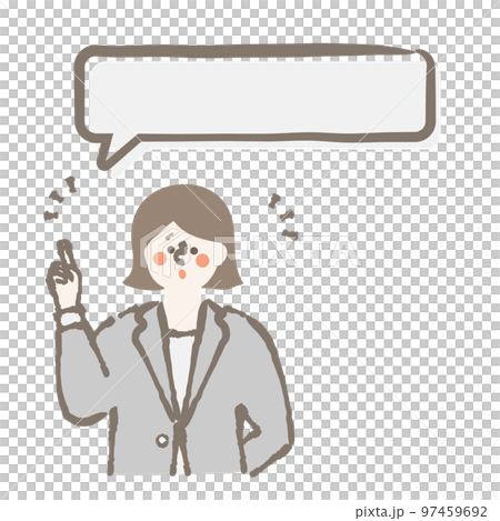 女商人講話泡影例證 女商人講話泡影例證 97459692