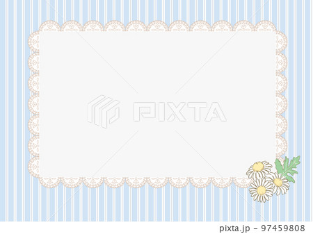英国風のお花フレーム　マーガレット 97459808