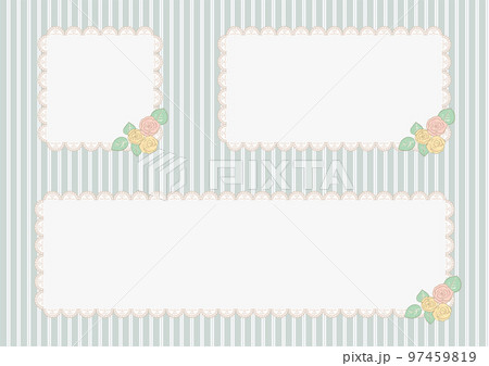 英国風のお花フレーム ローズ 英国風のお花フレーム ローズ 97459819