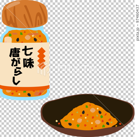 ビン入りの七味唐辛子 97460437