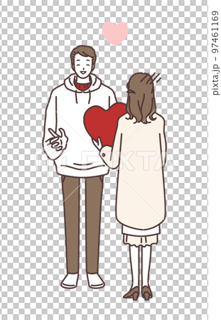 バレンタインデー　告白する女性 97461169