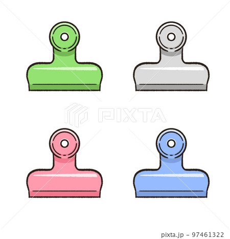 色違いの目玉クリップのイラスト 97461322