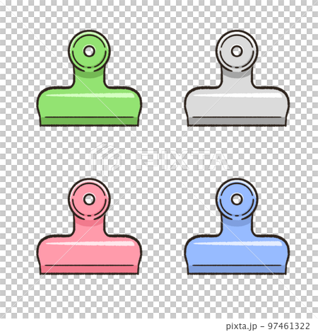 色違いの目玉クリップのイラスト 97461322