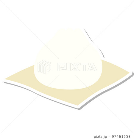 ステッカー風の単品食べ物イラスト 中華まん ステッカー風の単品食べ物イラスト 中華まん 97461553