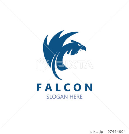 Falcon logo design image, silhouette eagle template illustration Falcon logo design image, silhouette eagle template illustration 97464004
