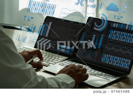 work hard Data Analytics Statistics Information Business Technology. 97465486