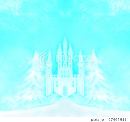 abstract fairytale castle in the clouds in winter abstract fairytale castle in the clouds in winter 97465911