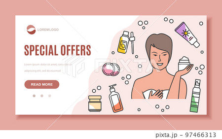 Skin Care Ad Special Offer Cosmetic product Beauty 97466313