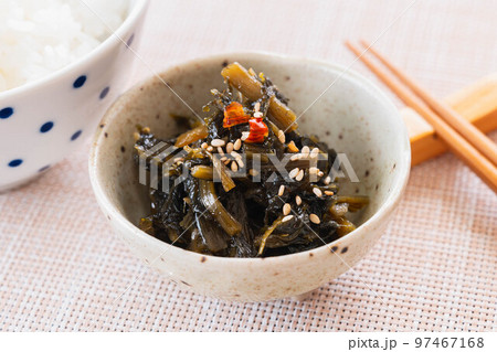 白ご飯と稲核菜の油炒め 白ご飯と稲核菜の油炒め 97467168