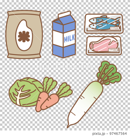食材のイラストセット 97467564