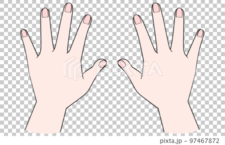 Back of hands Illustration of clean hands 97467872